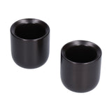 2Pcs Bevel Ceramic Coffee Cup 100ml Thickened Hand Made Coffee Mug for Home Office RestaurantMatte Black