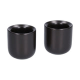 2Pcs Bevel Ceramic Coffee Cup 100ml Thickened Hand Made Coffee Mug for Home Office RestaurantMatte Black