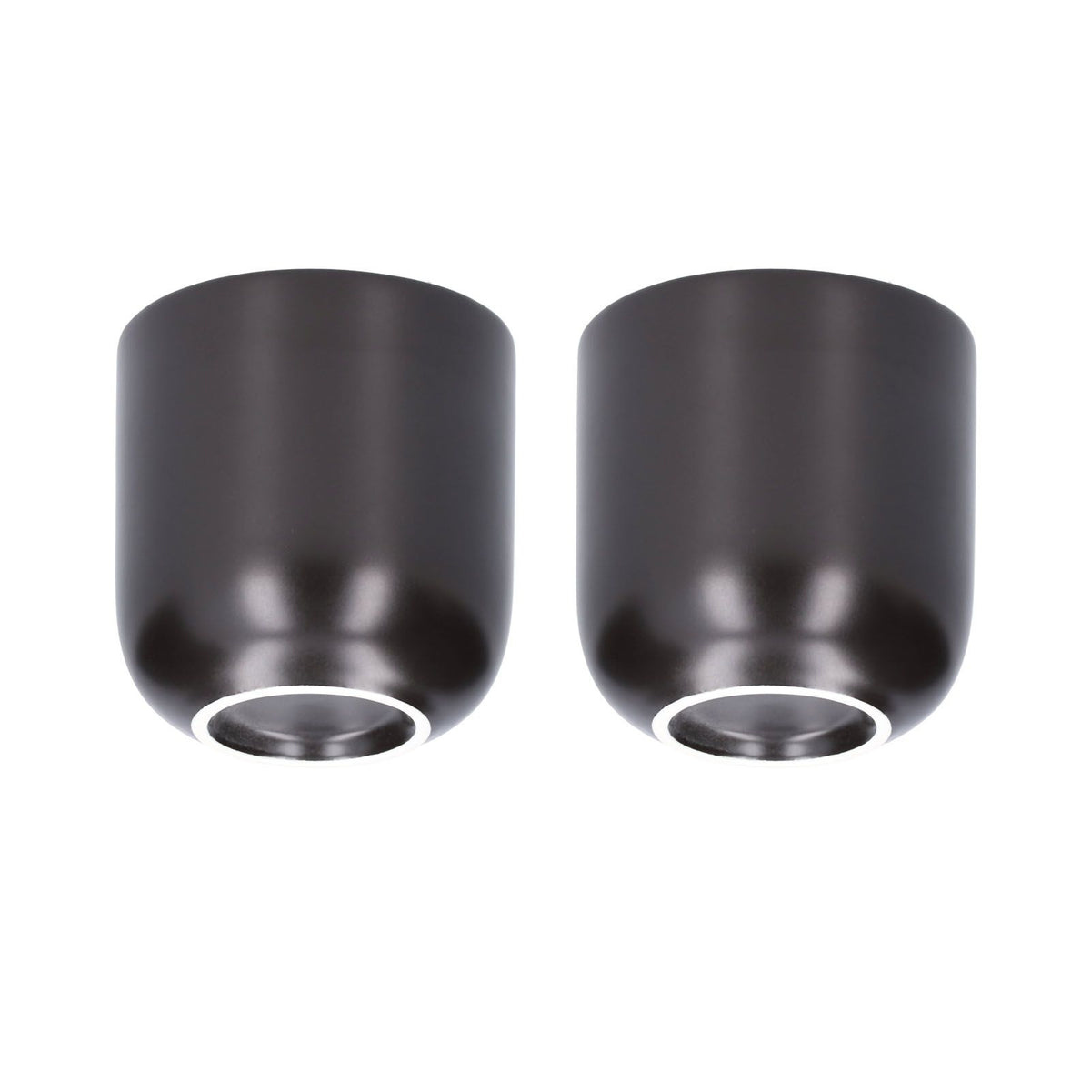 2Pcs Bevel Ceramic Coffee Cup 100ml Thickened Hand Made Coffee Mug for Home Office RestaurantMatte Black