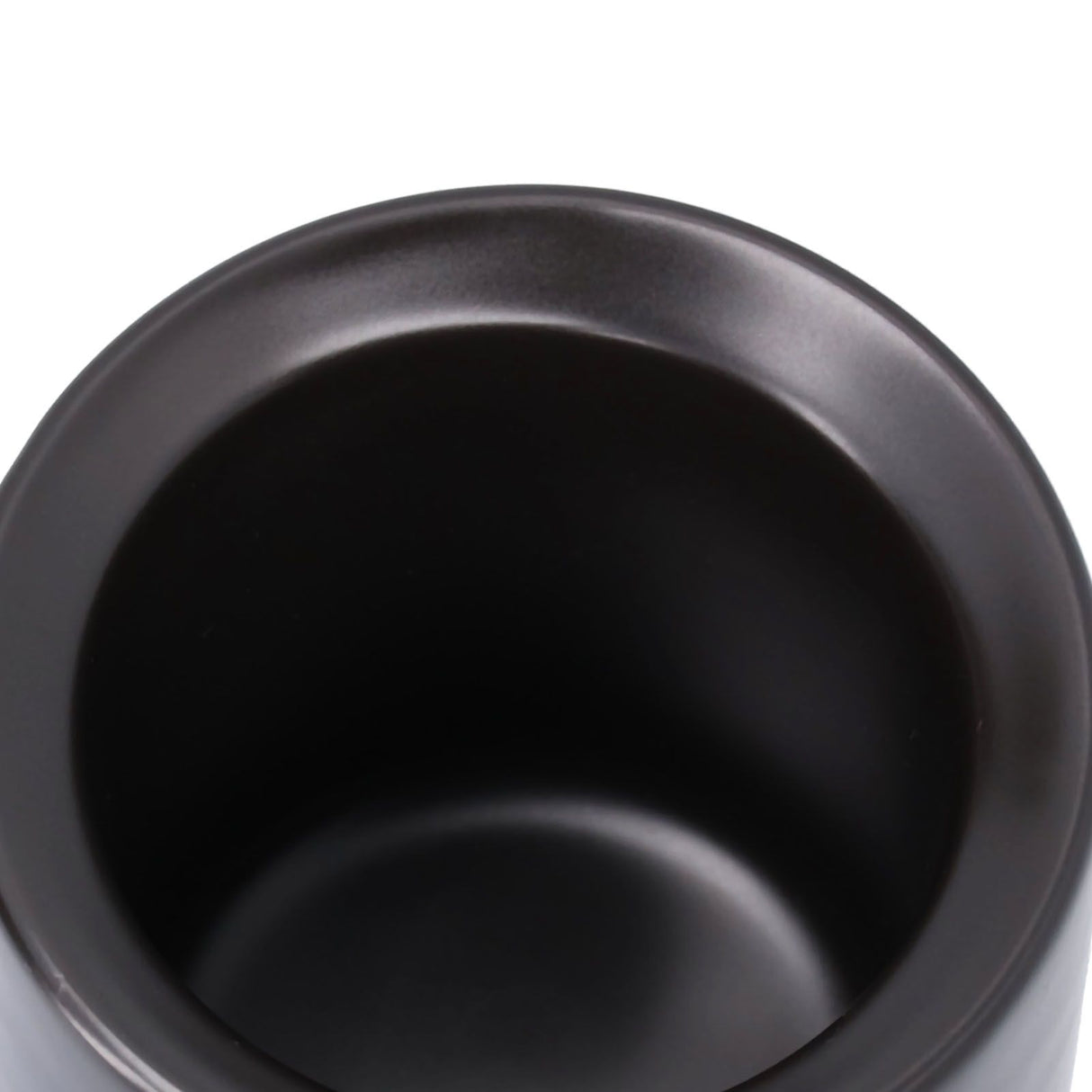 2Pcs Bevel Ceramic Coffee Cup 100ml Thickened Hand Made Coffee Mug for Home Office RestaurantMatte Black