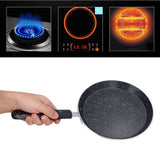 6in Frying Pan Flat Bottomed Pancake Pan Medical Stone Nonstick Frying Pan for Kitchen Induction Cooker