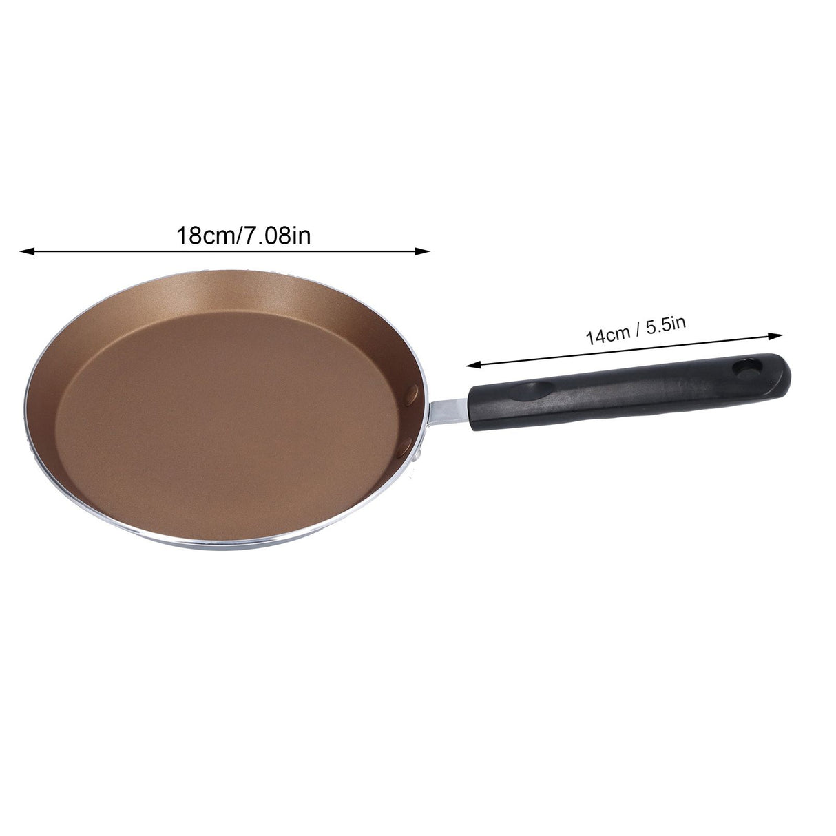 6in Frying Pan Flat Bottomed Pancake Pan Medical Stone Nonstick Frying Pan for Kitchen Induction Cooker