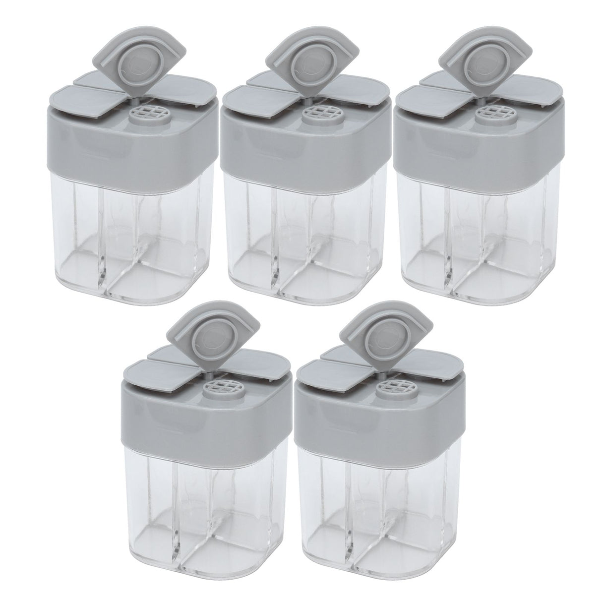 5pcs 4 in 1 Spice Container Seasoning Spice Shaker with Sealed Lid for Home Restaurant Kitchen