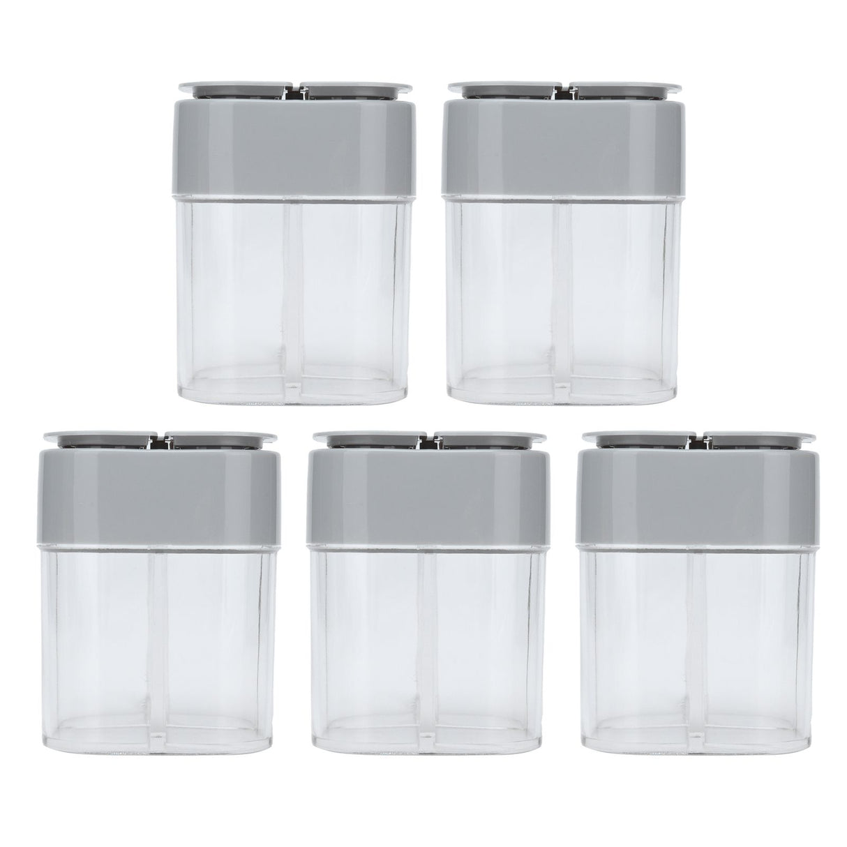 5pcs 4 in 1 Spice Container Seasoning Spice Shaker with Sealed Lid for Home Restaurant Kitchen