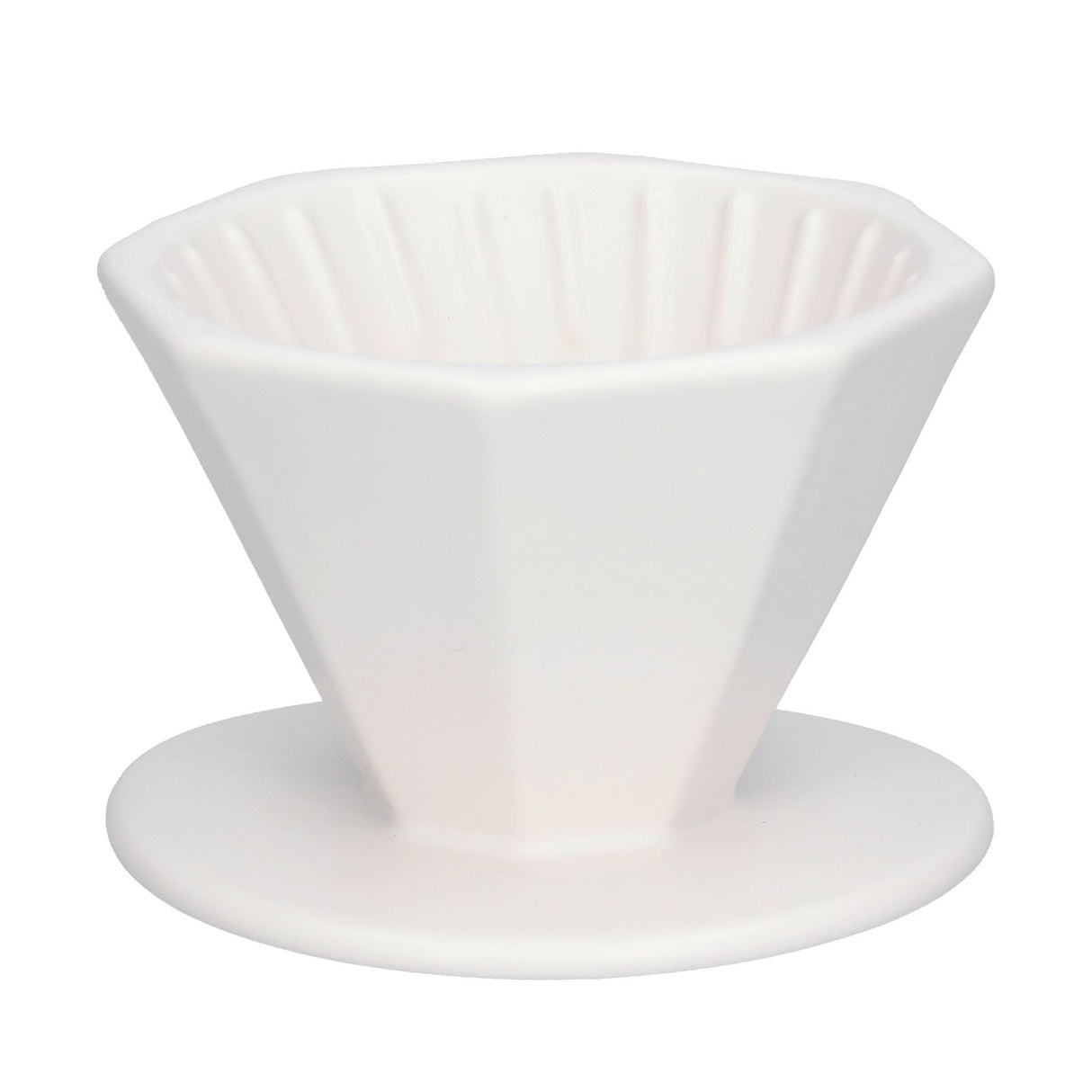 Coffee Dripper Ceramic Convenient Reliable Exquisite Portable Size Simple Design Pour Over Coffee DripperWhite