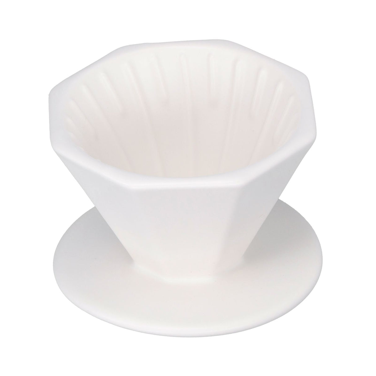Coffee Dripper Ceramic Convenient Reliable Exquisite Portable Size Simple Design Pour Over Coffee DripperWhite