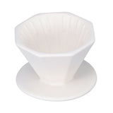 Coffee Dripper Ceramic Convenient Reliable Exquisite Portable Size Simple Design Pour Over Coffee DripperWhite