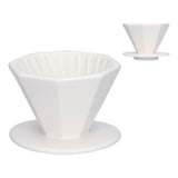Coffee Dripper Ceramic Convenient Reliable Exquisite Portable Size Simple Design Pour Over Coffee DripperWhite - Extra Image