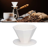 Coffee Dripper Ceramic Convenient Reliable Exquisite Portable Size Simple Design Pour Over Coffee DripperWhite