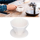 Coffee Dripper Ceramic Convenient Reliable Exquisite Portable Size Simple Design Pour Over Coffee DripperWhite - Extra Image