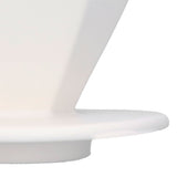 Coffee Dripper Ceramic Convenient Reliable Exquisite Portable Size Simple Design Pour Over Coffee DripperWhite
