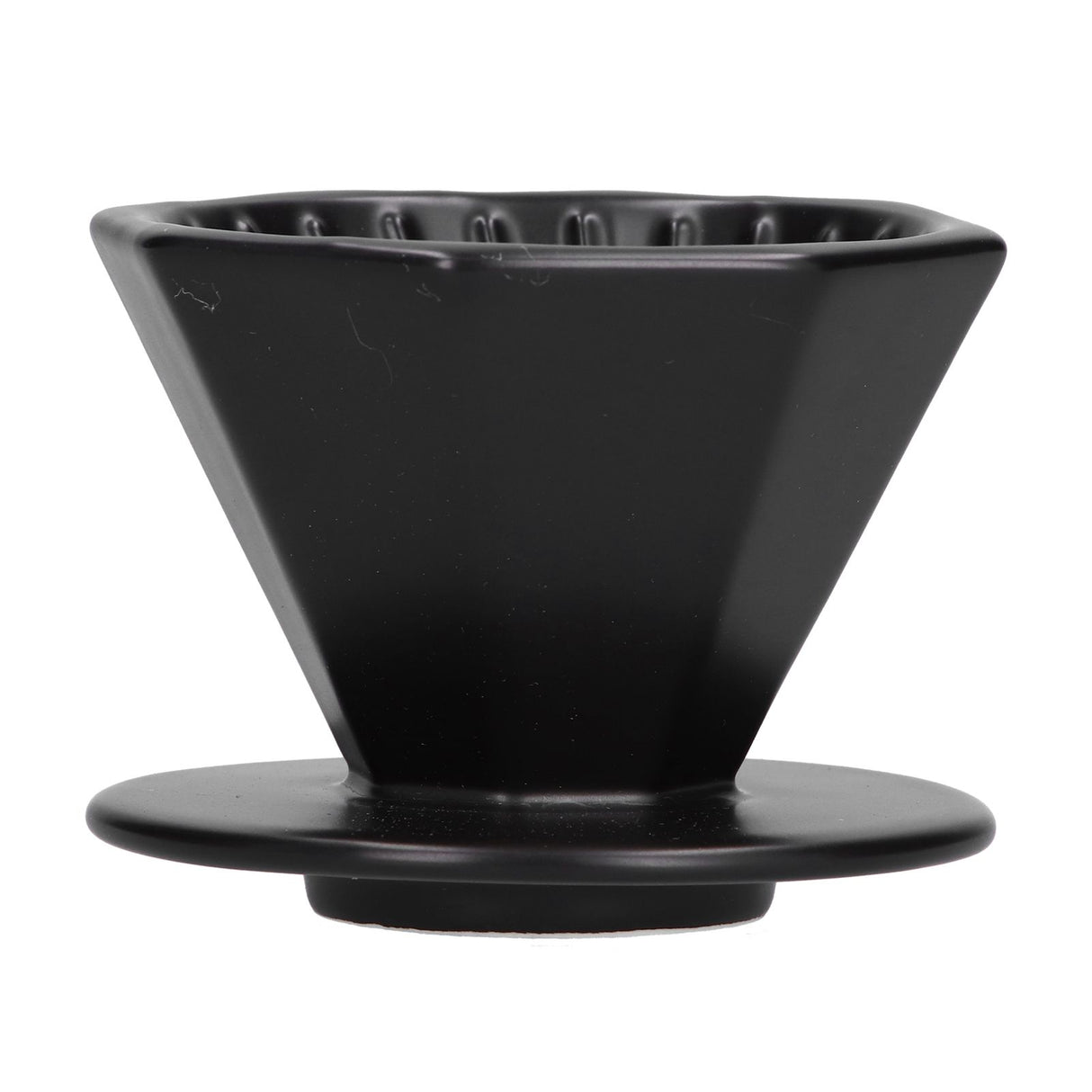 Coffee Dripper Ceramic Convenient Reliable Exquisite Portable Size Simple Design Pour Over Coffee DripperBlack