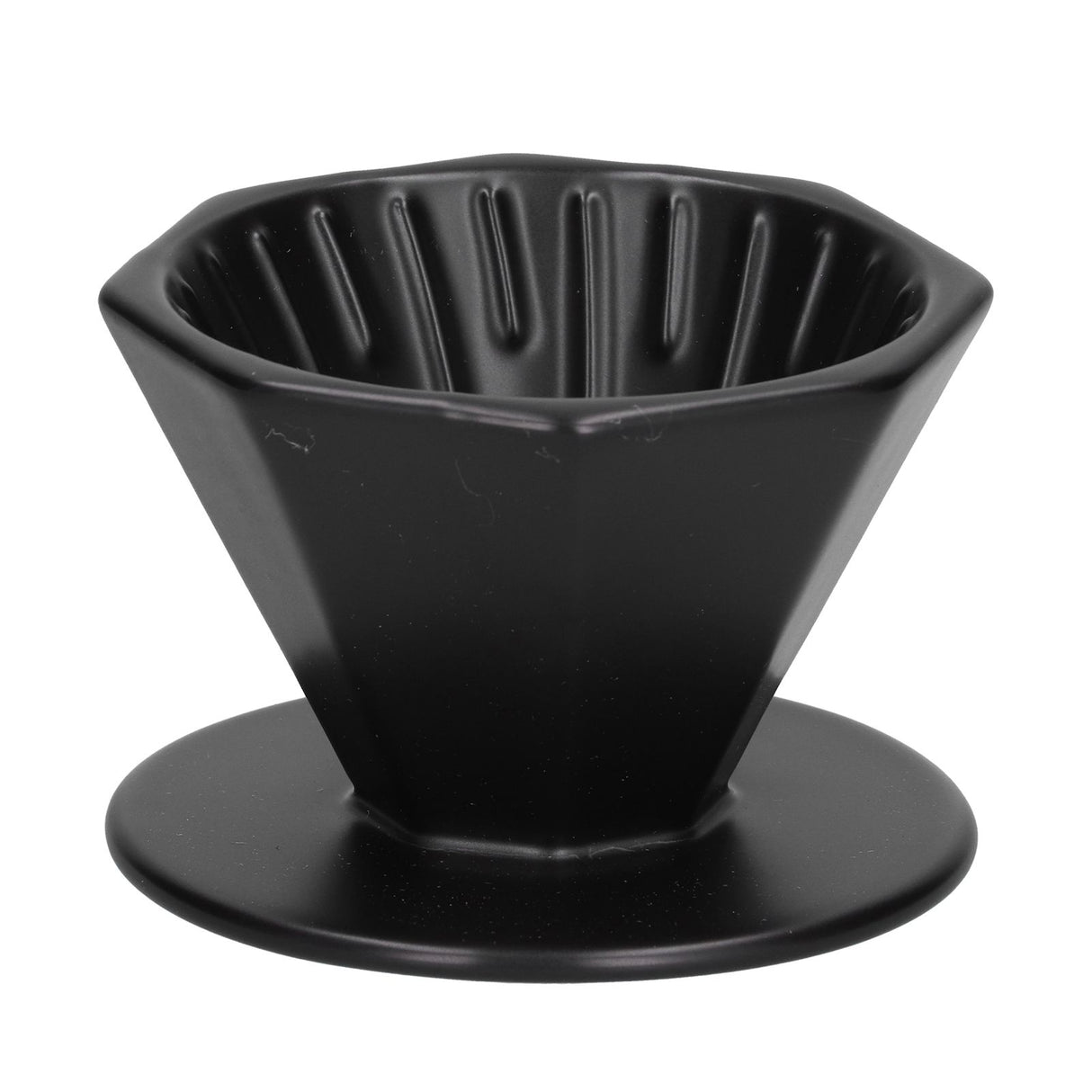 Coffee Dripper Ceramic Convenient Reliable Exquisite Portable Size Simple Design Pour Over Coffee DripperBlack