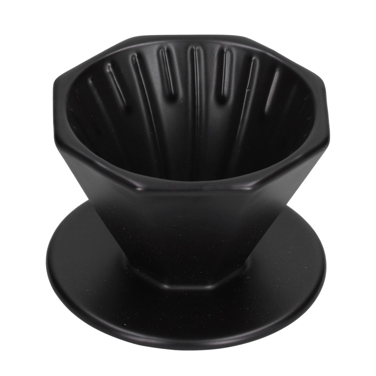 Coffee Dripper Ceramic Convenient Reliable Exquisite Portable Size Simple Design Pour Over Coffee DripperBlack