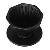 Coffee Dripper Ceramic Convenient Reliable Exquisite Portable Size Simple Design Pour Over Coffee DripperBlack