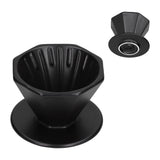 Coffee Dripper Ceramic Convenient Reliable Exquisite Portable Size Simple Design Pour Over Coffee DripperBlack
