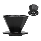 Coffee Dripper Ceramic Convenient Reliable Exquisite Portable Size Simple Design Pour Over Coffee DripperBlack - Extra Image