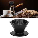 Coffee Dripper Ceramic Convenient Reliable Exquisite Portable Size Simple Design Pour Over Coffee DripperBlack