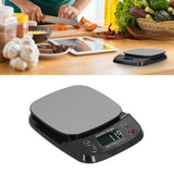 Kitchen Digital Scale Household Stainless Steel Rechargeable Baking Scale for Weighing Food Black5kg/0.1g