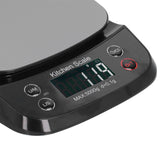 Kitchen Digital Scale Household Stainless Steel Rechargeable Baking Scale for Weighing Food Black5kg/0.1g - Extra Image