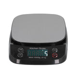 Kitchen Digital Scale Household Stainless Steel Rechargeable Baking Scale for Weighing Food Black10kg/1g