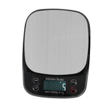 Kitchen Digital Scale Household Stainless Steel Rechargeable Baking Scale for Weighing Food Black10kg/1g