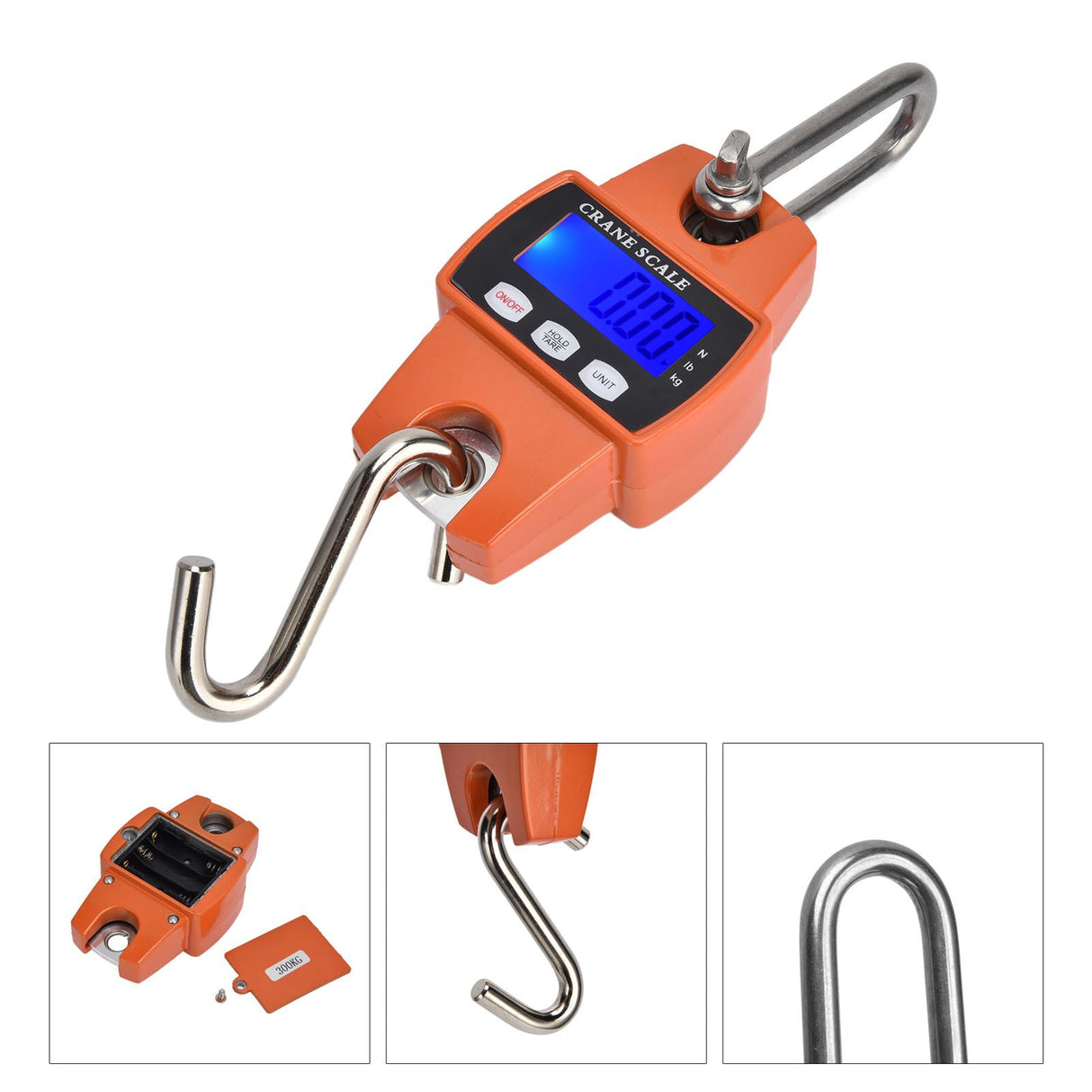 661.4lb Digital Hanging Scale Professional Small Digital Hanging Scale with Cast Aluminum Case
