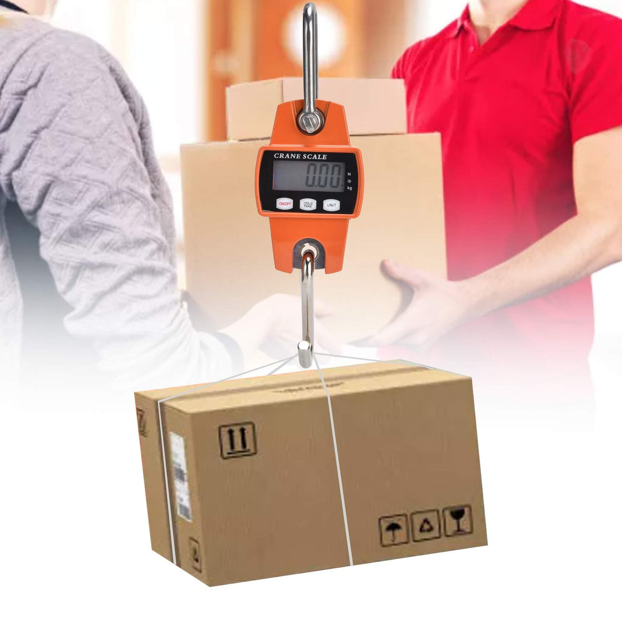661.4lb Digital Hanging Scale Professional Small Digital Hanging Scale with Cast Aluminum Case