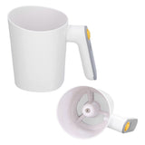 Flour Sieve 2 Using Modes Handheld Electric Cup Shape White Powder Sieve for Home Baking Flour Icing Sugar