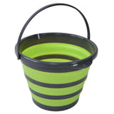Collapsible Bucket Folding Portable Handheld Water Basin Container for Fishing Outdoor Use 10L - Front View
