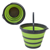 Collapsible Bucket Folding Portable Handheld Water Basin Container for Fishing Outdoor Use 10L - Low Angle