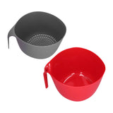 Plastic Strainer 2 in 1 Double Layer Detachable Large Capacity High Durability Nontoxic Food Strainer