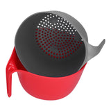 Plastic Strainer 2 in 1 Double Layer Detachable Large Capacity High Durability Nontoxic Food Strainer - Close-Up Angle
