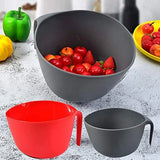 Plastic Strainer 2 in 1 Double Layer Detachable Large Capacity High Durability Nontoxic Food Strainer