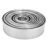 12pcs Portable Round Cookie Molds Mousse Cake Ring Mould Stainless Steel Baking Accessories - Rear View