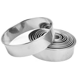 12pcs Portable Round Cookie Molds Mousse Cake Ring Mould Stainless Steel Baking Accessories