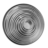 12pcs Portable Round Cookie Molds Mousse Cake Ring Mould Stainless Steel Baking Accessories