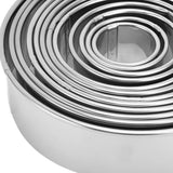 12pcs Portable Round Cookie Molds Mousse Cake Ring Mould Stainless Steel Baking Accessories - Extra Image