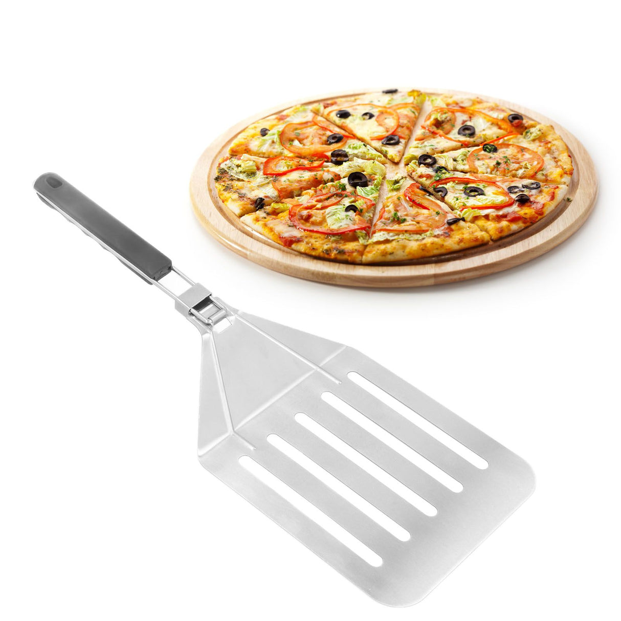 Pizza Peel Shovel Spatula Paddle Stainless Steel Foldable Slotted Transfer Pastry Tools Large