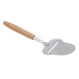 Wood Handle Cheese Spatula Stainless Steel Adjustable Thickness Cheese Planer for Semi Hard Cheese - Rear View