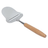 Wood Handle Cheese Spatula Stainless Steel Adjustable Thickness Cheese Planer for Semi Hard Cheese - Low Angle