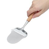 Wood Handle Cheese Spatula Stainless Steel Adjustable Thickness Cheese Planer for Semi Hard Cheese