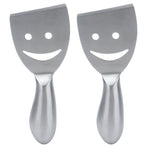 2pcs Cheese Plane Multifunctional Stainless Steel Smile Style Cheese Shaver for Kitchen Baking