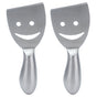 2pcs Cheese Plane Multifunctional Stainless Steel Smile Style Cheese Shaver for Kitchen Baking