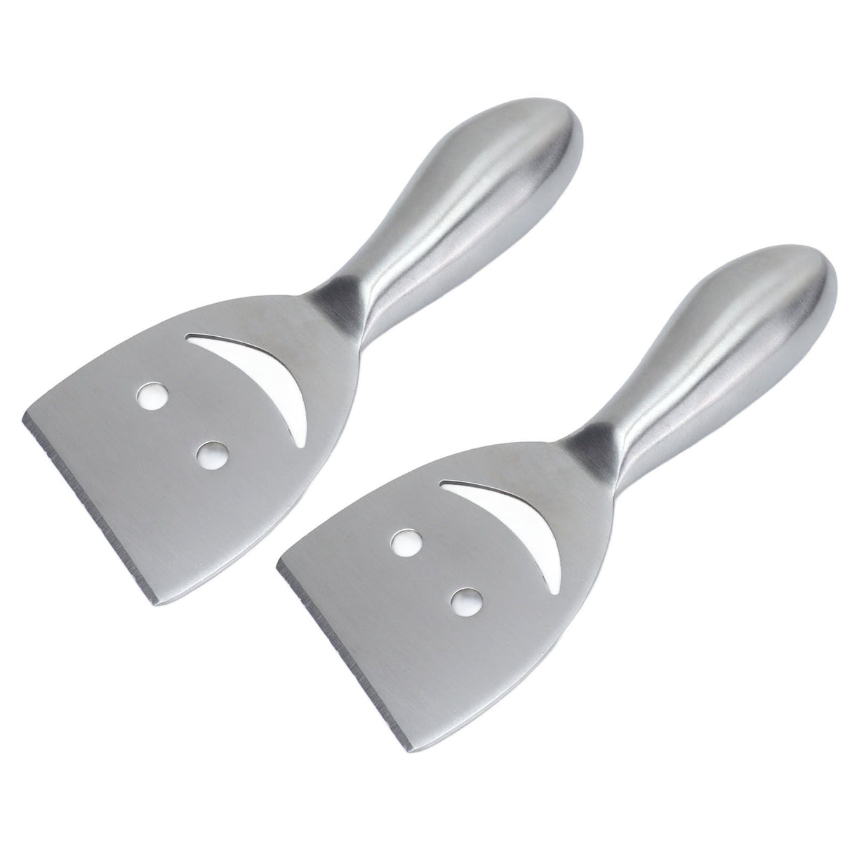 2pcs Cheese Plane Multifunctional Stainless Steel Smile Style Cheese Shaver for Kitchen Baking