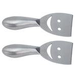 2pcs Cheese Plane Multifunctional Stainless Steel Smile Style Cheese Shaver for Kitchen Baking