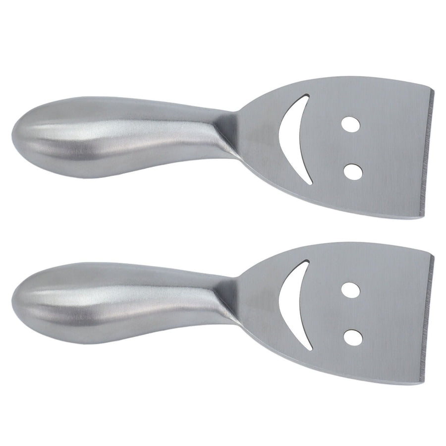 2pcs Cheese Plane Multifunctional Stainless Steel Smile Style Cheese Shaver for Kitchen Baking