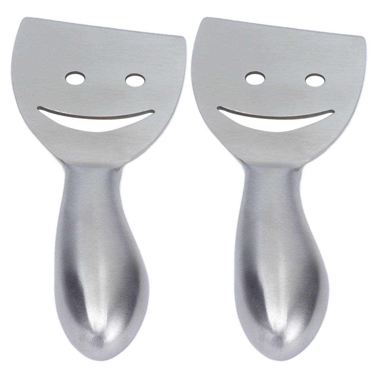 2pcs Cheese Plane Multifunctional Stainless Steel Smile Style Cheese Shaver for Kitchen Baking