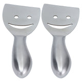 2pcs Cheese Plane Multifunctional Stainless Steel Smile Style Cheese Shaver for Kitchen Baking