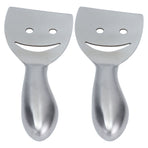 2pcs Cheese Plane Multifunctional Stainless Steel Smile Style Cheese Shaver for Kitchen Baking